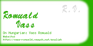 romuald vass business card